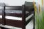 Loft Bed 90 x 190 cm | Easy Premium Line K22/n | Solid Beech Wood | Chocolate Brown | Convertible