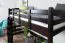 Loft Bed 90 x 190 cm | Easy Premium Line K22/n | Solid Beech Wood | Chocolate Brown | Convertible