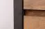 Hinged door cabinet / wardrobe Selun 06, Colour: Oak dark brown / Grey - 197 x 50 x 43 cm (h x w x d)