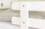 Bunk bed for adults "Easy Premium Line" K18/n, headboard with holes, solid white beech wood - 90 x 200 cm, (L x W) divisible