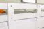 Bunk bed for adults "Easy Premium Line" K18/n, headboard with holes, solid white beech wood - 90 x 200 cm, (L x W) divisible