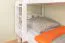 Bunk bed for adults "Easy Premium Line" K18/n, headboard with holes, solid white beech wood - 90 x 200 cm, (L x W) divisible