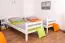 Bunk bed for adults "Easy Premium Line" K17/n, solid beech wood, white lacquered - mattress base: 90 x 200 cm (W x L), divisible