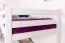 Bunk bed for adults "Easy Premium Line" K20/n, straight headboard and footboard, solid white beech wood - 90 x 200 cm (W X L), divisible