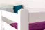 Bunk bed for adults "Easy Premium Line" K20/n, straight headboard and footboard, solid white beech wood - 90 x 200 cm (W X L), divisible