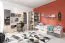 Children's Wall Shelf Chiny 13 | Oak / Grey | 33 x 110 x 25 cm | Modern Suspended Rack