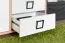 Chest of drawers 26, color: beech / white - 134 x 86 x 37 cm (H x W x D)