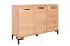Pandrup 10 Chest of Drawers | Oak Finish | 83 x 120 x 40 cm | 3 Doors, 4 Compartments