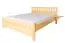 Youth Bed Solid Pine | Natural Finish | 160 x 200 cm | Includes Slatted Frame