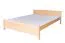 Double bed / guest bed solid beech wood natural 117, incl. slatted frame - dimensions 160 x 200 cm