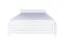 White single bed, simple guest bed solid pine 77, incl. slatted frame, lying surface 140 x 200 cm, high-quality workmanship, durable