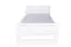 White single bed, comfortable guest bed solid pine 72, incl. slatted frame, mattress dimensions 90 x 200 cm, high-quality workmanship, robust