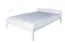 White double bed, modern guest bed solid pine 85, incl. slatted frame, lying surface 160 x 200 cm, simple design, easy assembly