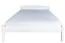 White double bed, modern guest bed solid pine 85, incl. slatted frame, lying surface 160 x 200 cm, simple design, easy assembly