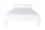 White single bed, elegant guest bed solid pine 73, incl. slatted frame, lying surface 140 x 200 cm, high quality, durable, stable