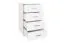 White Solid Pine Chest of Drawers Columba 19 | 4 Drawers | 101 x 60 x 50 cm | Modern & Durable