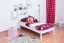 Kid / Youth bed solid pine wood white 86, incl. Slat base – 100 x 200 cm (W x L) 