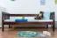 Children's Bed / Junior Bed Solid Pine Wood Walnut Finish 95 | 90 x 200 cm | Includes Slatted Frame