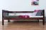 Children's Bed / Junior Bed Solid Pine Wood Walnut Finish 95 | 90 x 200 cm | Includes Slatted Frame