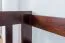 Children's Bed / Junior Bed Solid Pine Wood Walnut Finish 95 | 90 x 200 cm | Includes Slatted Frame