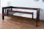 Children's Bed / Junior Bed Solid Pine Wood Walnut Finish 95 | 90 x 200 cm | Includes Slatted Frame