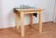 Table Junco 239A, solid pine wood, clearly varnished - H75 x W80 x L80 cm