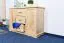 Sideboard Buteo 07, 3 drawer, 2 door, solid pine wood, clearly varnished - H78 x W120 x D40 cm