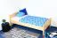 Children's Bed / Youth Bed Solid Beech Wood Natural 113C | 100 x 200 cm | Includes Slatted Frame | Premium Quality