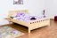 Children's Bed or Youth Bed | Solid Beech Wood Natural Finish | 140 x 200 cm | Slatted Frame Included