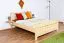 Children's bed / teen bed solid, natural beech wood 108, including slatted frames - Dimensions: 140 x 200 cm