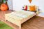 Children's Bed or Youth Bed | Solid Beech Wood Natural Finish | 140 x 200 cm | Slatted Frame Included