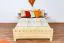 Children's Bed or Youth Bed | Solid Beech Wood Natural Finish | 140 x 200 cm | Slatted Frame Included