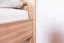 Children's bed / Teen bed solid, natural beech wood 115, including slatted frame - Measurements 100 x 200 cm