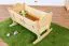 Crib solid, natural pine wood 105, incl. slatted frame - Dimensions 34,50 x 90 cm