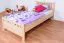 Children's bed / Teen bed solid, natural beech wood 109, including slats - Measurements 100 x 200 cm