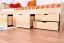 Single bed / functional bed solid pine solid wood natural 94, incl. slatted frame - dimensions 90 x 200 cm