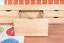 Single bed / functional bed solid pine solid wood natural 94, incl. slatted frame - dimensions 90 x 200 cm