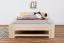 Single bed / guest bed solid beech wood natural 110, incl. slatted frame - dimensions 140 x 200 cm