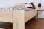 Single bed / guest bed solid beech wood natural 110, incl. slatted frame - dimensions 140 x 200 cm