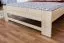Single bed / guest bed solid beech wood natural 110, incl. slatted frame - dimensions 140 x 200 cm