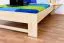 Single bed / guest bed solid beech wood natural 110, incl. slatted frame - dimensions 140 x 200 cm