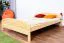 Youth bed solid, natural pine wood 87, includes slatted frame - Dimensions: 160 x 200 cm