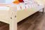 Double bed / guest bed solid pine solid wood natural 85, incl. slatted frame - dimensions 160 x 200 cm
