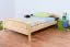 Children's bed / Youth bed 87A, solid pine wood, clear finish, incl. slatted bed frame - 140 x 200 cm