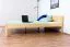 Double bed / guest bed solid pine solid wood natural 85, incl. slatted frame - dimensions 160 x 200 cm