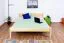 Double bed / guest bed solid pine solid wood natural 85, incl. slatted frame - dimensions 160 x 200 cm