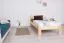 Single bed / guest bed solid pine solid wood natural 76, incl. slatted frame - 100 x 200 cm (W x L)