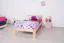 Children's bed / Youth bed 76C, solid pine, clear finish, incl. slatted bed frame - 100 x 200 cm