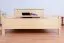 Double bed / guest bed solid pine solid wood natural 69, incl. slatted frame - 160 x 200 cm (W x L)