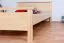 Double bed / guest bed solid pine solid wood natural 69, incl. slatted frame - 160 x 200 cm (W x L)